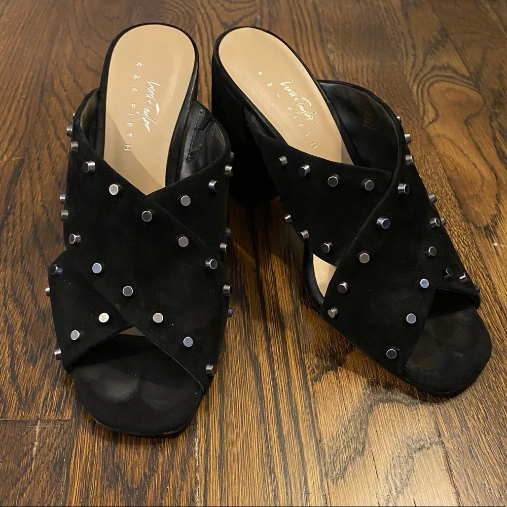 Lord & Taylor 424 Fifth Brand studded slides